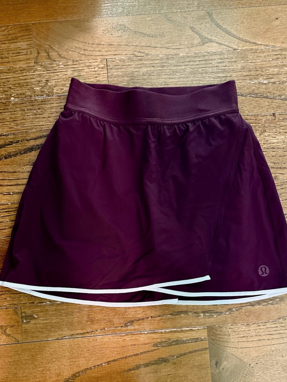 lululemon Plum Tennis Skirt with White Trim